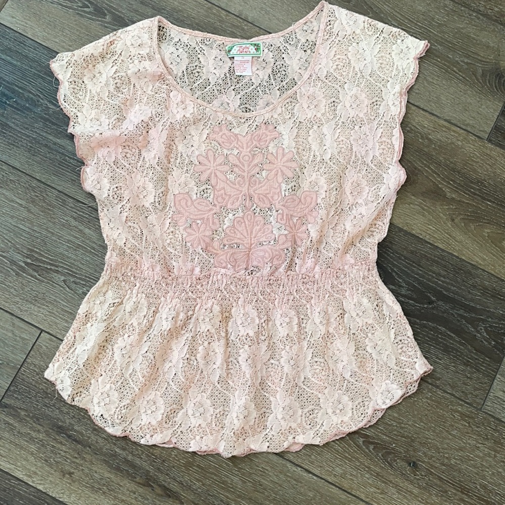 Pink Lace Top
